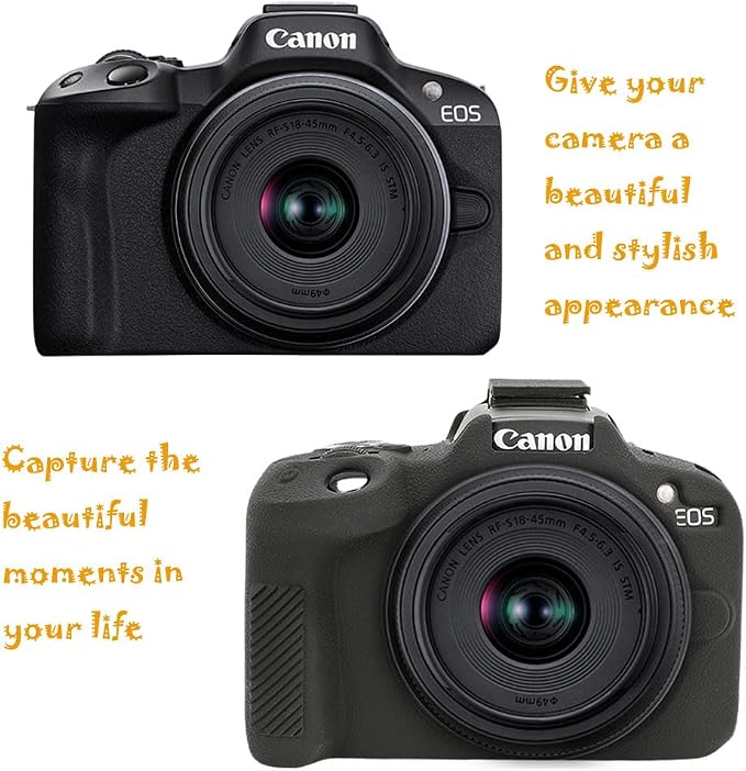 Case for R50, R50 Camera Silicone Protective Case, Lightweight, Anti-Scratch Slim Fit Soft Skin, R50 Accessories - Black - Image 4