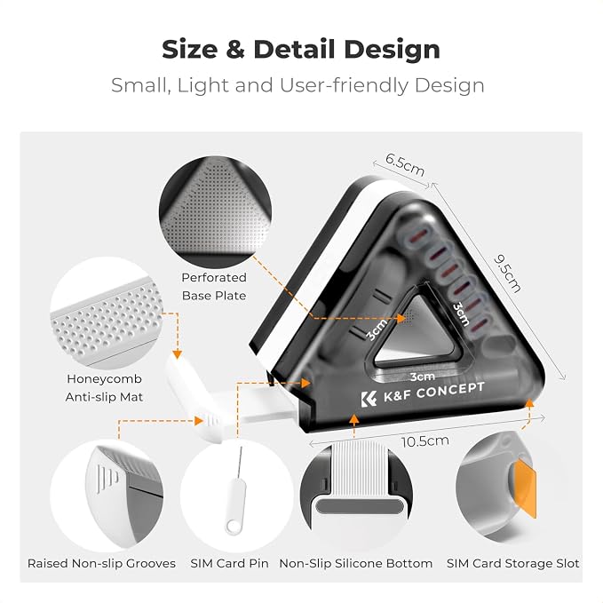 K&F CONCEPT 25-in-1 Electronic Cleaning Kit for Keyboard Laptop Cleaner | Multi-Function Electronic Cleaner,2 Keycap Pullers,Vacuum Sealed Microfiber Cloth,Multi-Device,for Photographers,MM02 - Image 7