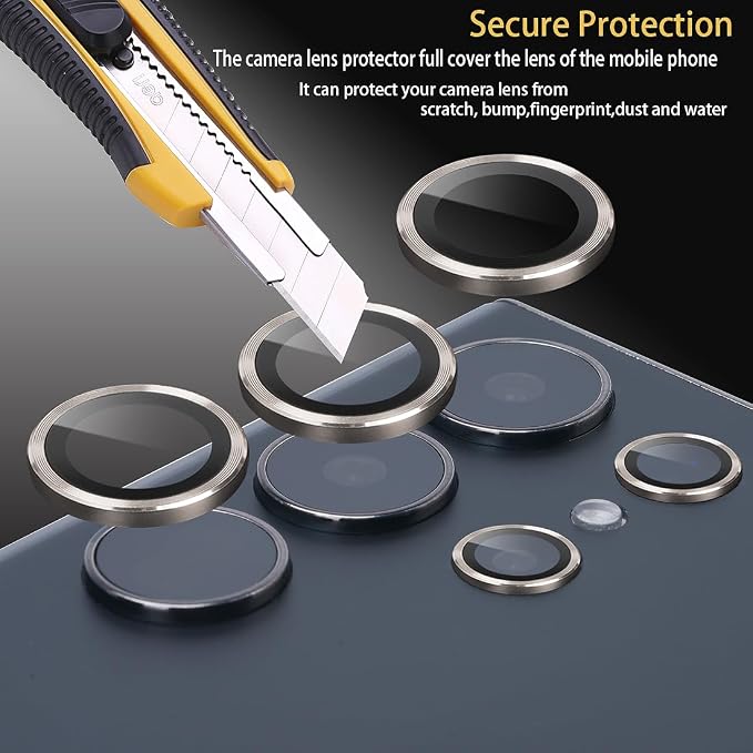 Camera Lens Protector for Samsung Galaxy S24 Ultra, Gold | Tempered Glass, Auto-align Tray, Easy Installation, Case Friendly, Anti-Scratch, HD Clear, Ultra Slim - Image 2
