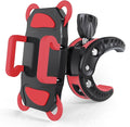 Crescendo CR-30 SlimClip Mic Stand Phone Holder, iPhone Clamp Mount, Pole Phone Mount, Microphone, Music or Drum Stand, Mic/Phone Clip - for iPhone, Samsung Galaxy, Pixel, Any Smartphone (Red) by Crescendo
