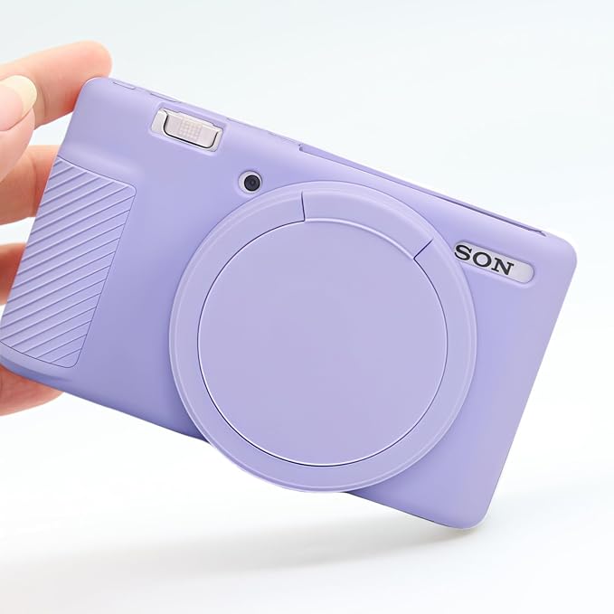 Camera Case for Sony ZV1 Digital Camera.ZV-1 Accessories | Soft Silicone Protective Case Removable Lens Cover,Comes with 2 Screen Protectors and 1 Wrist Strap.(Lilac) - Image 6