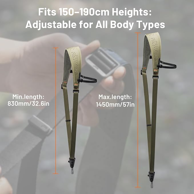 PGYTECH Camera Strap Pro, Heavy Duty Single Camera Harness w Underarm Strap | Professional Camera Shoulder Strap w QR, Leather Ergonomic Padded Neck Strap for DSLR/Mirrorless for Photographers, Green - Image 6