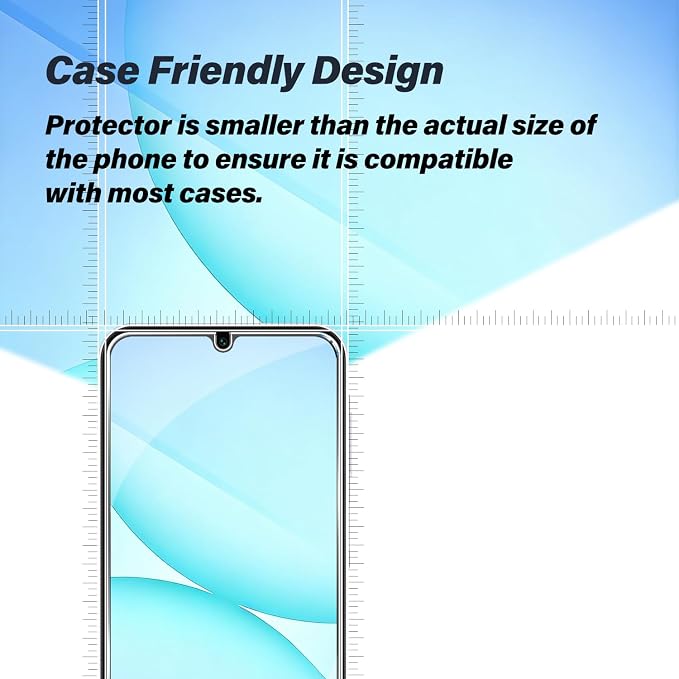 BIGFACE Galaxy A17 Tempered Glass Screen Protector + Camera Lens Protector [2 + 2 Pack][Case Friendly][Anti-Scratch][Ultrasonic Fingerprint Unlock] HD Protective Film for Samsung Galaxy A17 - Image 5