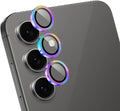 Camera Lens Protector for Samsung Galaxy S24 FE,1 Pack | Tempered Metal Glass Camera Cover, HD Clear Anti-Scratch Lens Screen Protector Film,Case Friendly,Colorful Titanium by Unknown