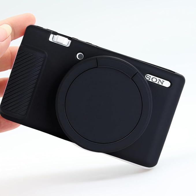 Camera Case for Sony ZV1 Digital Camera.ZV-1 Accessories | Soft Silicone Protective Case Removable Lens Cover,Comes with 2 Screen Protectors and 1 Wrist Strap. (Black) - Image 6