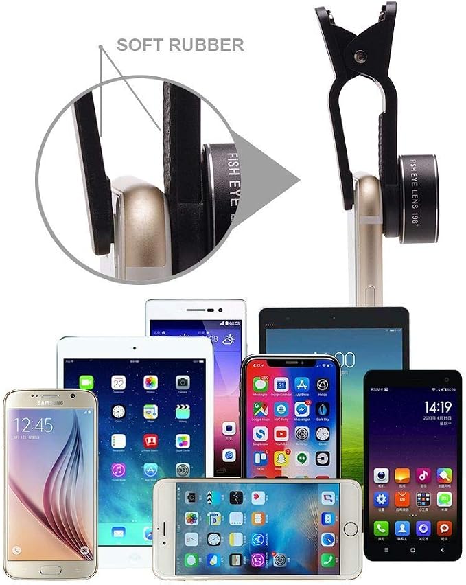 Phone Camera Lens Kit (13 Pieces) for iPhone 11 Xs 10 8 7 6 Plus SE Samsung and Most Andriod Phone- Wide Angle Lens & Macro Lens+Fisheye Lens and More - Image 8