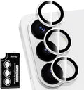 for Samsung Galaxy S26 Plus Camera Lens Protector, Individual Metal Ring Tempered Glass Lens Cover, [Strong Adsorption] Scratch Resistant Ultra-Thin HD Clear Lens Cover, Titanium Silver Ring by Btscase