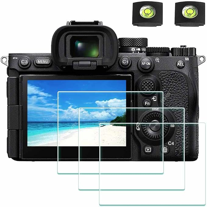 ULBTER Screen Protector for Sony Alpha A7V A7 V A7R VI A7R V [3+2Pack] | A7RVI A7R6 A7RV A75 A7R5 Tempered Glass + Hot Shoe Cover 0.3mm 9H Hardness Anti-Scrach Anti-Fingerprint Anti-Bubble by ULBTER