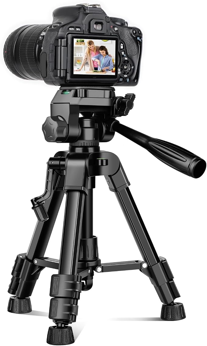 JOILCAN Mini Tripod for Camera, 25" Tabletop Camera Tripod, Portable Travel Tripod with Phone/Tablet Holder, Lightweight Aluminum Tripods for DSLR Phone Spotting Scope by JOILCAN