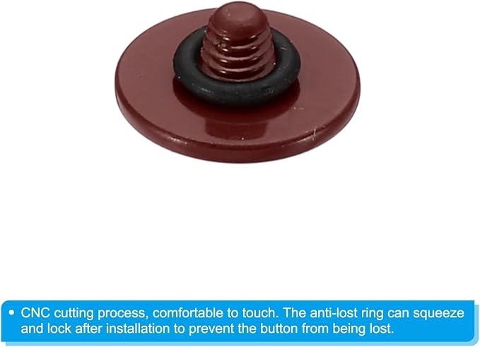 PATIKIL Camera Shutter Button, 3 Pack Soft Shutter Release Button Pure Copper Camera Button Convex Suitable for Nikon for Fujifilm for Leica DSLR/SLR Camera, Dark Red - Image 4