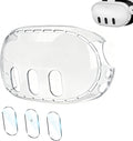 Upgraded Lens Protector Cover for Meta Quest 3, Plastic Hard Protective Shell Cover for Oculus Quest 3, Accessories for Quest 3 - Frosted Clear by JHZWD