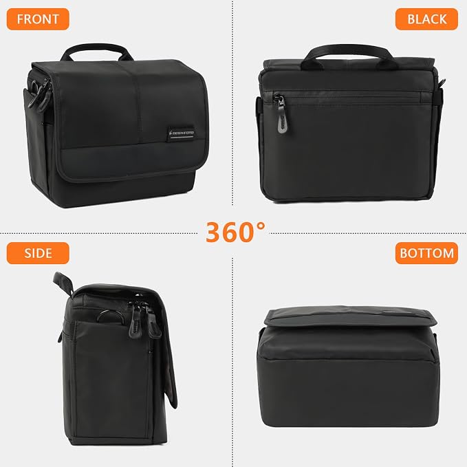 Camera Bag Small DSLR Camera Shoulder Bag for Photographer Waterproof Messenger Bag Crossbody Case Compatible with Canon Sony Nikon - Image 8