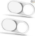 CloudValley Laptop Webcam Cover Slide, Metal 0.023 Inch Ultra-Thin White | Web Webcam Cover for MacBook Pro / Air, Laptop, iMac, iPad, iPhone 8/7, PC Accessories, Privacy Protection, 2 Packs by CloudValley