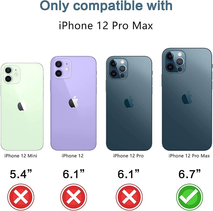 YWXTW [1 SET Camera Lens Protector Compatible with iPhone 12 Pro Max 6.7 inch, [Installation Tray] Aluminum Alloy Tempered Glass Camera Circle Cover - Image 2