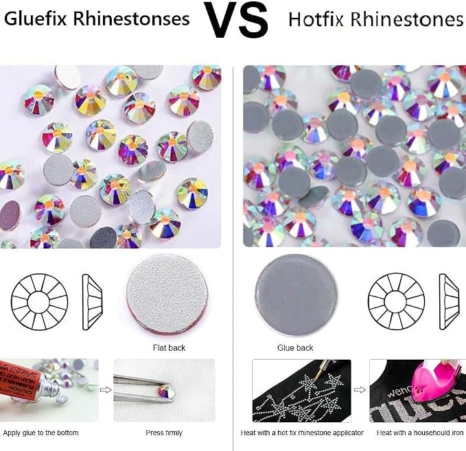 Jollin Hotfix Rhinestones Flatback Crystal Gems 7.2mm SS34, Gold Hematite | 288pcs Hot Fix Crystals Glass Rhinestones for Bedazzling, Crafting, Clothes, Shoes & Accessories DIY Decoration - Image 4