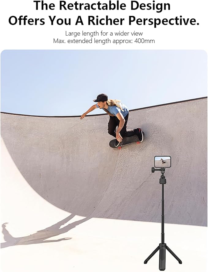 40cm/15.75" Selfie Stick Tripod Stand for GoPro Insta360, Mini Extension Rod Handle Grip for DJI Osmo 360 Nano, Action 6 5 Pro 4 3, Pocket 4 3, Ace Pro2, Go Ultra, Go 3S, X5 X4 X3 Accessories - Image 5