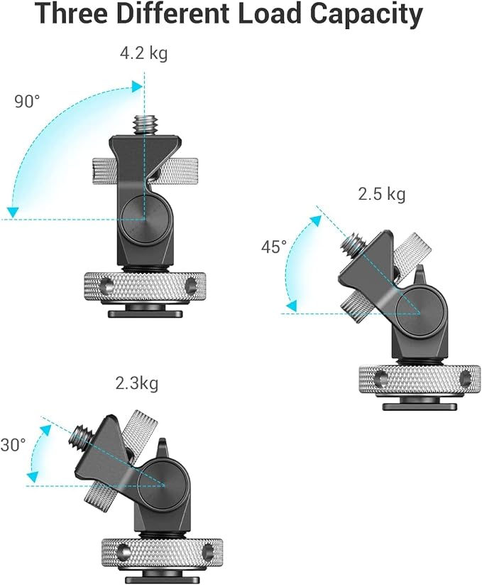 SmallRig Field Monitor Mount Holder Swivel and Tilt Adjustable with Cold Shoe Mount for 5" and 7" Monitor - Image 7