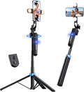 UBeesize 70'' Auto Face Tracking Tripod 360° Rotation with Stand, Phone Tripod with Fill Light, Selfie Stick & Phone Stand for Recording, Vlog/Live Stream/Video/TikTok, Compatible with iPhone/Android by UBeesize