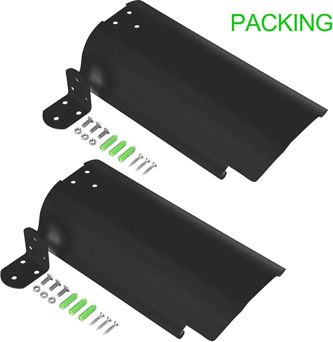 2 Pack Universal Sun Rain Shade Camera Cover Shield,Protective Roof for Outdoor Dome, Bullet Cameras,for Blink,Eufy,Arlo,WyzeCam,Nest,Ring,SimpliSafe,Kasa,Aluminum Alloy Material-Black - Image 7