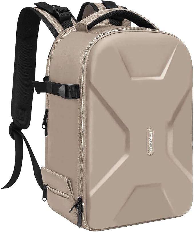 MOSISO Camera Backpack, DSLR/SLR/Mirrorless Photography Camera Bag | Waterproof Hardshell Bag with Insert&Tripod Holder&Laptop Compartment Compatible with Canon/Nikon/Sony, Camel by MOSISO