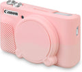 BOVKE Silicone Camera Case for Canon PowerShot SX740 / SX730 Digital Camera, SX740 HS Soft Protective Case Cover Rubber Camera Slim Fit Sleeve with Removable Lens Cover, Smoked Pink by BOVKE