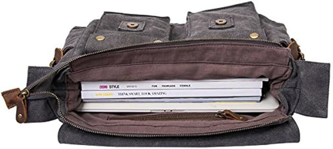 Men's Lightweight Vintage Waterproof Canvas DSLR SLR Shockproof Camera Shoulder Messenger Bag Sling Bag - Image 6