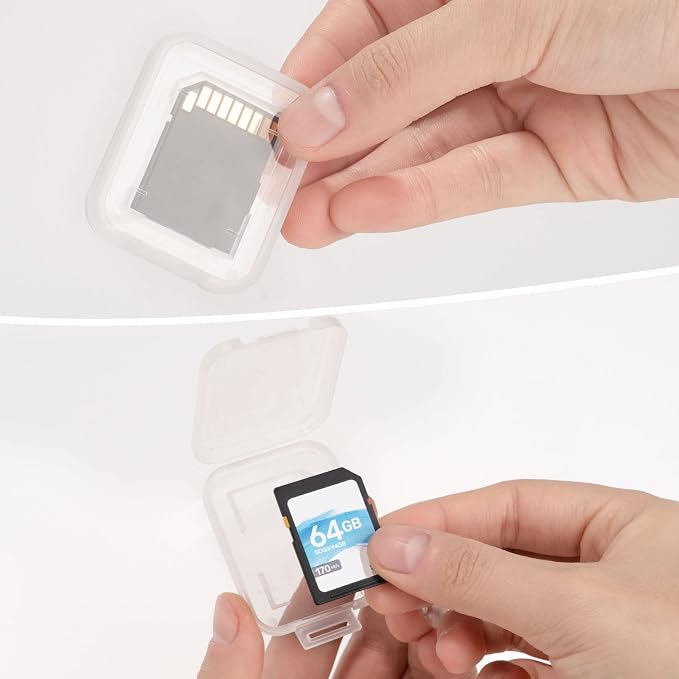 Transparent Standard SD SDHC Memory Card Case Holder Box Storage Boxes (Pack of 10) - Image 6