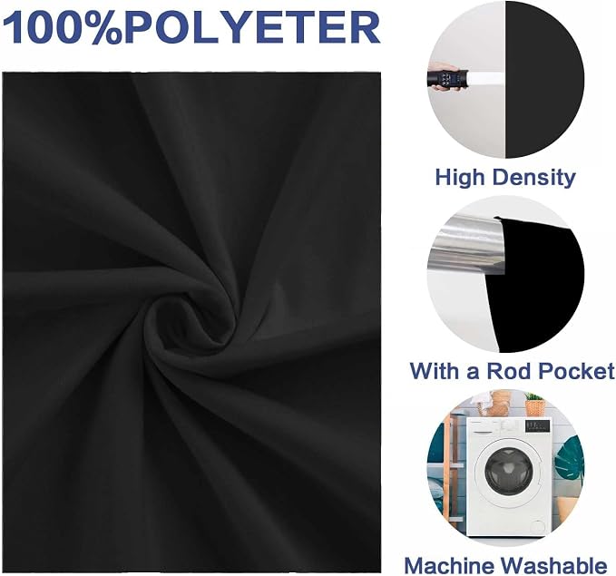 Black Photo Backdrop Professional Photography Background Cloth 6x9ft | Seamless Design eliminates Wrinkle Portrait Photography Wedding Dark Theme Decorations - Image 4