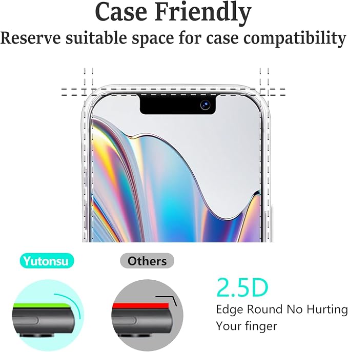 2 Pack Tempered Glass Screen Protector for iPhone 11 6.1-Inch | with 2 Pack Camera Lens Protector, Anti Scratch, Bubble Free, Case Friendly - Image 6