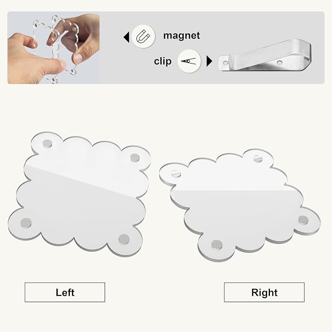 Car Sun Visor Photo Holder, Universal Magnetic Photo Clip, Decorate Visor with Personality (Transparent Wave, 3.2x3.2) - Image 5