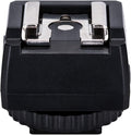 JJC Standard Flash Hot Shoe Adapter with Extra PC Sync Port & 3.5mm Port | for Connecting DSLR Cameras to Additional Off-Camera Flash, Studio Light, Strobes or Other Accessories by JJC