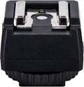 JJC Standard Hot Shoe Adapter with PC Sync Connection Port & 3.5mm Port | for Connecting Cameras to Additional Off-Camera Flash, Studio Ligh, Cold Shoe Foot and 1/4"-20 Tripod Hole on the Bottom by JJC