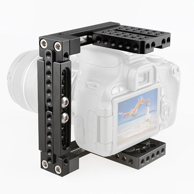 CAMVATE Adjustable Camera Cage Fit for Right Handle and Left Handle Camera - Image 7