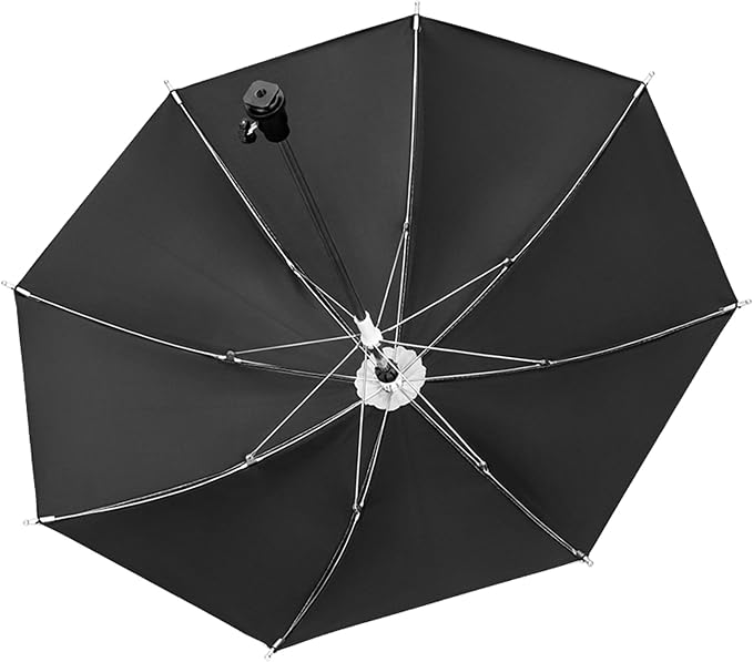 19.7" DSLR Mirrorless Camera Hot Shoe Umbrella Sun Shade Cover Silver | Camera Umbrella for EOS R100 R50 R50V R6 Mark III Rebel T7 90D A7RVI A7IV A6700 A6400 Z6III Z50II D7500 XM5 XE5 X100VI - Image 8