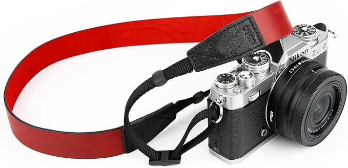 Crazy Horse Leather Camera Strap,Vintage Camera Strap,Adjustable Camera Neck Shoulder Strap for Photographers by CANPIS