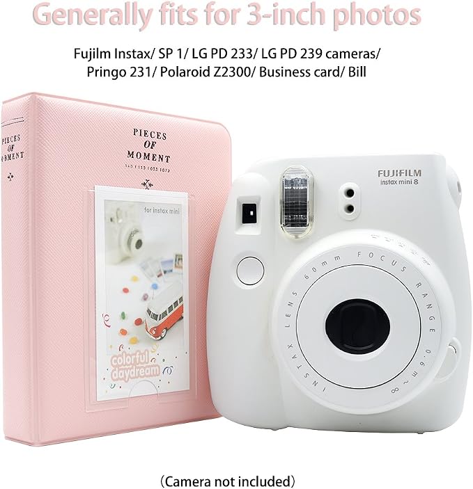 Ablus 64 Pockets Photo Album for Fujifilm Instax Mini 11 90 70 50S 26 25 9 8 8+ 7S Instant Camera, Polaroid Snap Z2300 PIC-300P Film & Kpop Photocards (Pink 2) - Image 3