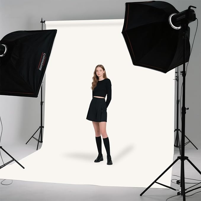 Ivory Photo Backdrop for Photoshoot Background Photography 7x10ft | Polyester, Portrait Product Photographic, Fashion Shoot, Festival Celebrations - Image 4