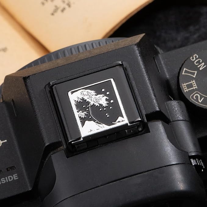 Kanagawa Wave Pattern Camera Hot Shoe Cover Shutter Button for Sony A1 A7C A7CR A7CII A7R A7M2 A7M3 A6700 A6600 A6500 A6400 A6300 (Aluminum Alloy-Hot Shoe Cover) - Image 5