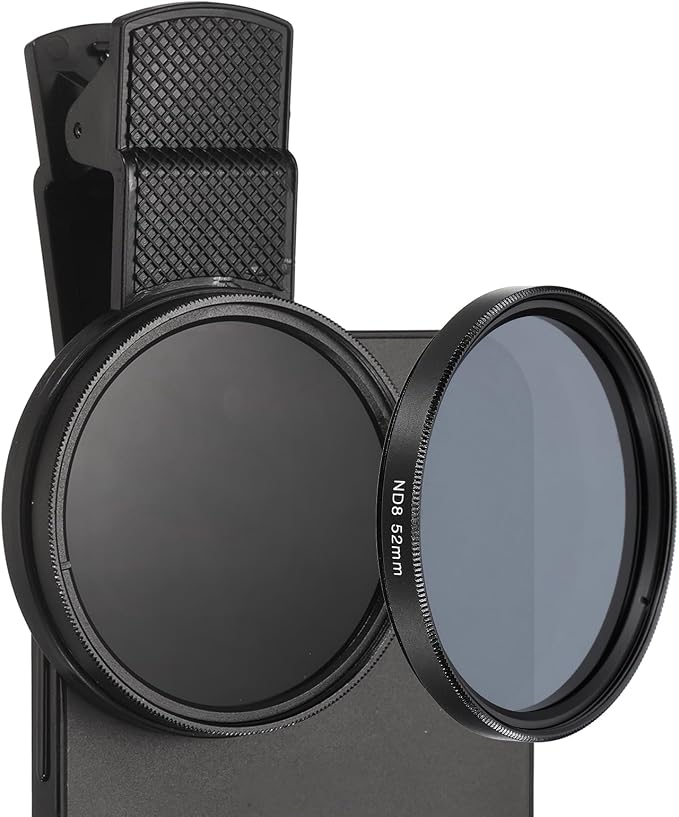 PATIKIL 52mm Phone Camera Lens, Clip-On ND8 Filter Circular Polarizing Lens for Most Smart Phones and DSLR Cameras, Black by PATIKIL