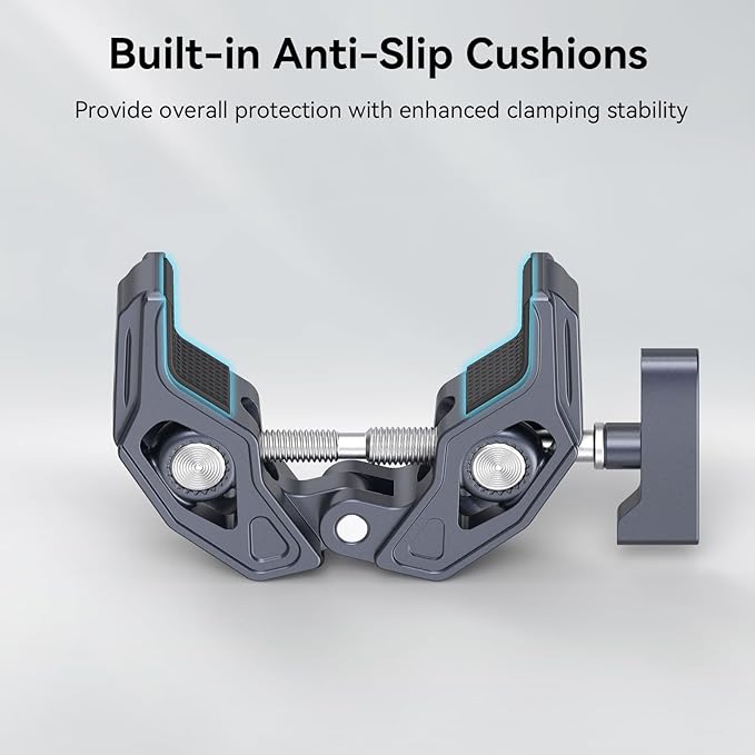 SMALLRIG Crab-Shaped Super Clamp, Camera Mount, 1/4"-20, 3/8"-16 Threaded Holes, 7.7lbs/3.5kg Payload, Compatible with Cameras, Monitors, LED Lights, etc. (Pack of 2) - Image 5