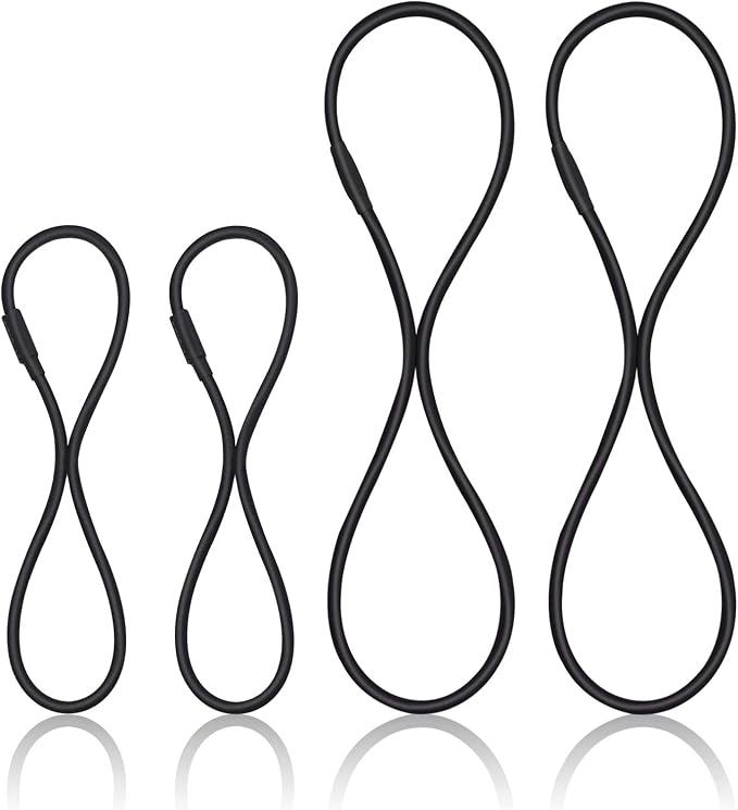 Universal Elastic Bands Replacement, Anti-aging Rubber Ring for Microphone Shock Mount Holder Clamp Clip, Set of 4 (Black) by Boseen