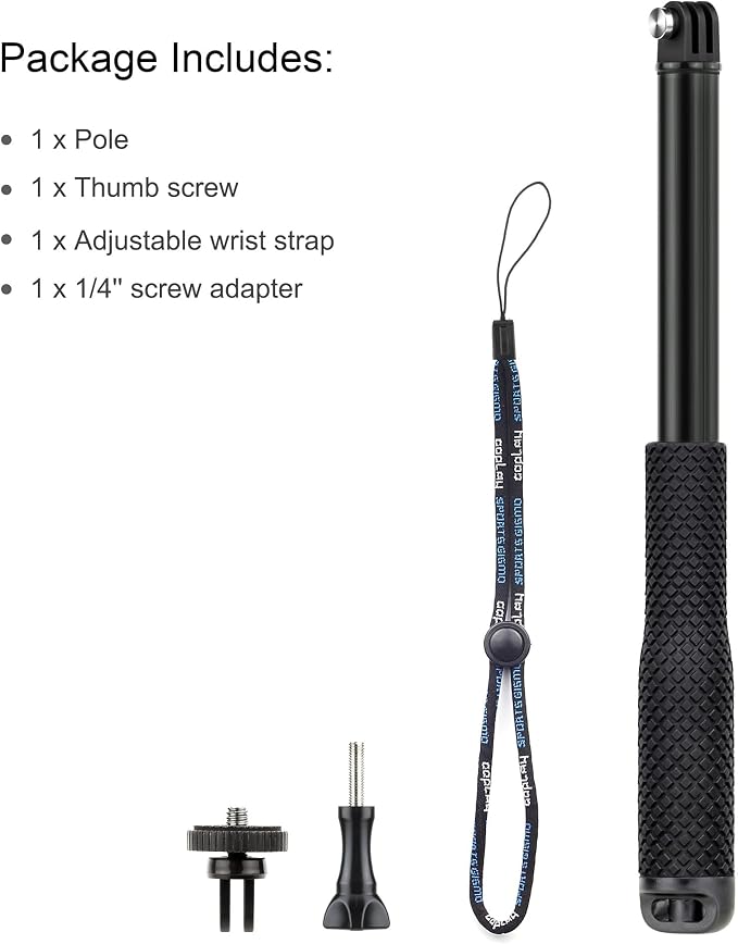 SOONSUN Waterproof Selfie Stick Long Extension Pole for GoPro Action Camera | 46in Underwater Telescoping Pole, Monopod & Hand Grip for GoPro Hero 13 12 11 10 9, Mission, MAX, Insta360 & DJI Osmo Action - Image 8