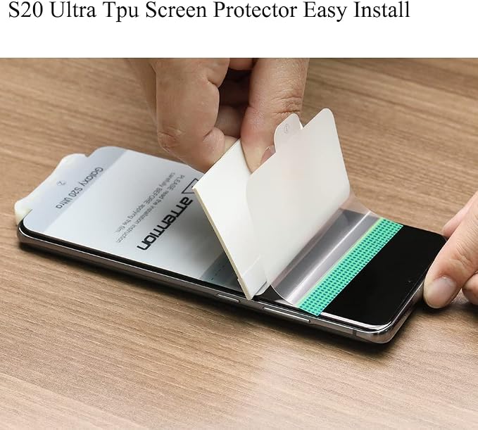 Ibywind 2 Pcs Screen Protector For Samsung Galaxy S20 Ultra 5G 6.9",Flexible TPU Film,With 1Pc Camera Lens Protector,1Pc Back Film,Bubble Free[Easy to install] - Image 3