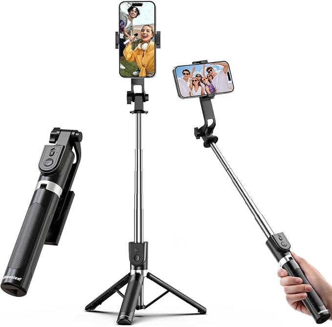 UBeesize Selfie Stick Tripod for iPhone and Android, 52'' Extendable Phone Tripod Stand with Remote, Portable Selfie Sticks with Phone Holder for Video Recording & Travel by UBeesize