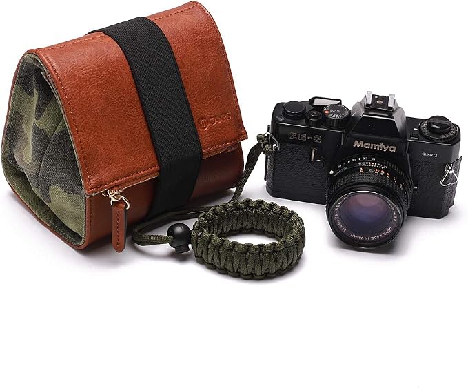 CANPIS Mirrorless Camera Case, Leather Small Camera Bag Lens Pouch, Photography Travel Bag, Outdoor Carry-on Storage Bag (not support DSLR Camera and Long Lens) - Image 4