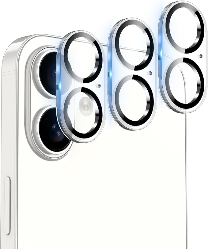 WHPXJY 2025 New Upgrade for 3 pack iPhone 17 Camera Lens Protector-Tempered Glass Cover, 9H+ Shatterproof/Anti-scratch/Maintains Original Clarity/Easy to Install by WHPXJY