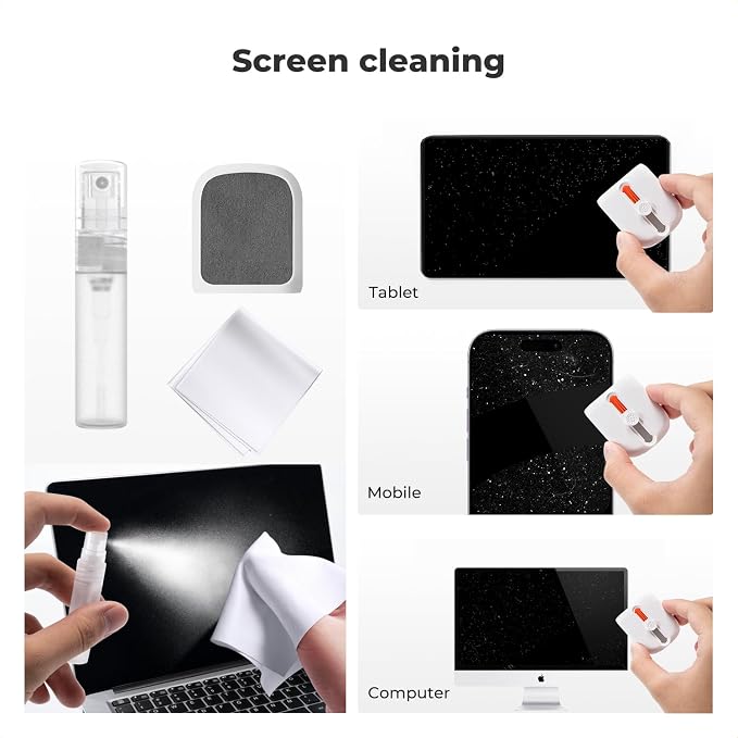 K&F CONCEPT 25-in-1 Electronic Cleaning Kit for Keyboard Laptop Cleaner | Multi-Function Electronic Cleaner,2 Keycap Pullers,Vacuum Sealed Microfiber Cloth,Multi-Device,for Photographers,MM02 - Image 4