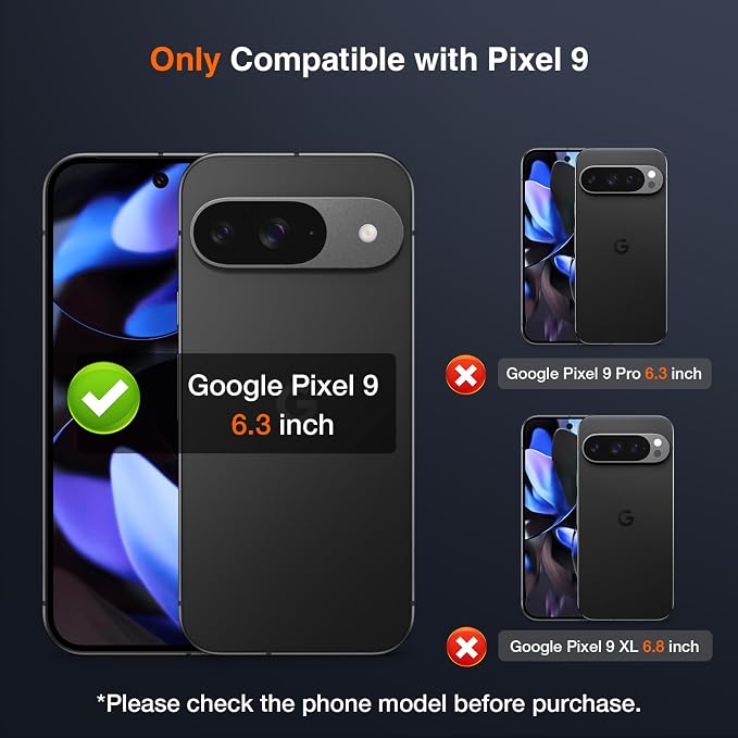 LK 2 Pack for Google Pixel 9 Screen Protector+2 Pack Camera Lens Protector | HD Ultra-thin, 9H Hardness Tempered Glass Laptop Screen Protector for Pixel 9 [Fingerprint Compatible] Bubble-Free - Image 3