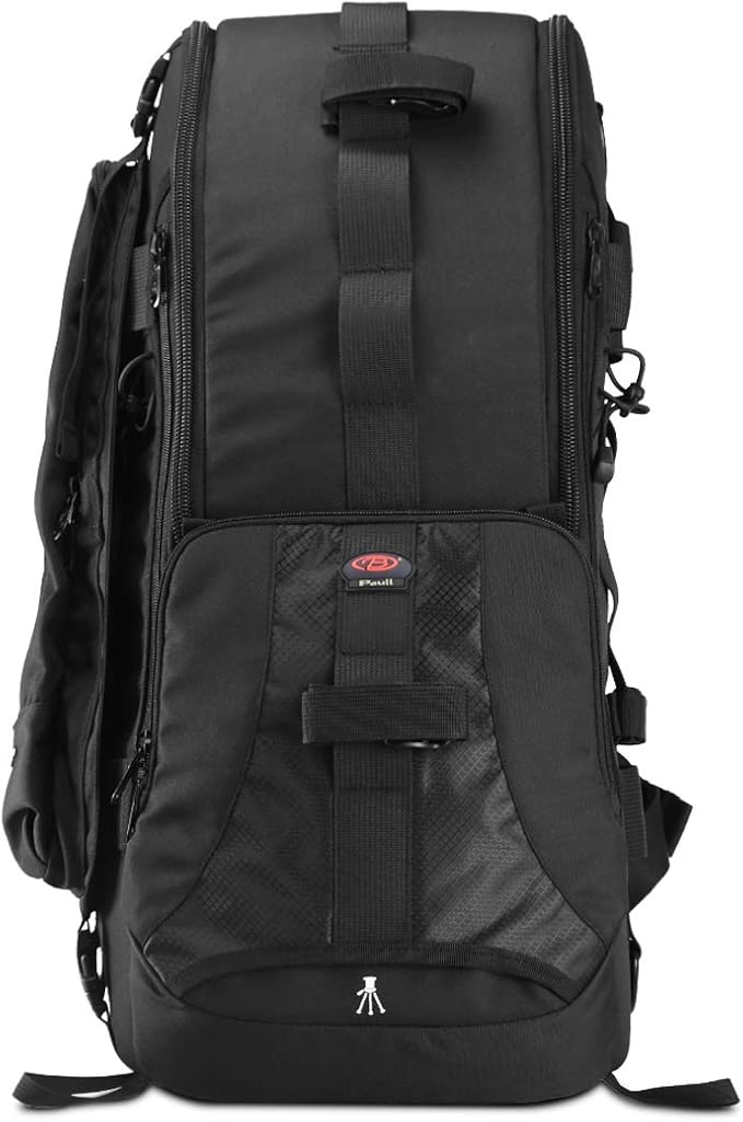 22L Professional DSLR Camera Backpack with Laptop Compartment & Rain Cover | Fits Full-Frame DSLR & Mirrorless Cameras, Multiple Lenses, Tablet, Padded Dividers, Travel-Ready, Waterproof Rain Cover by BPAULL