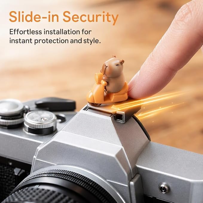 Camera Hot Shoe Cover, Cartoon Hot Shoe Cap, Hot Shoe Protector Compatible with Sony Fujifilm Fuji Canon Nikon Pentax Leical Panasonic (2pcs Motorcycle Capybara) - Image 4